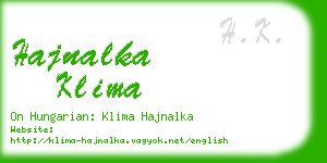 hajnalka klima business card